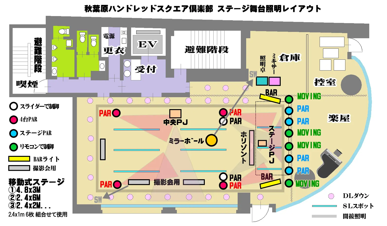 照明機材 照明 レイアウト図
